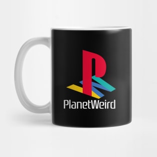 Planet Weird is now on Twitch! (white text) Mug